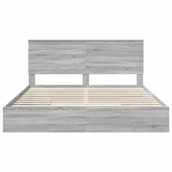 vidaXL Úložná posteľ Sivý Sonoma 180 x 200 cm Kompozitné drevo – Obrázok 8