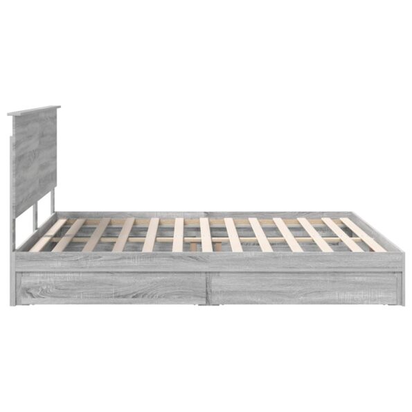 vidaXL Úložná posteľ Sivý Sonoma 180 x 200 cm Kompozitné drevo – Obrázok 9