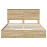 vidaXL Úložná posteľ Sonoma dub 160 x 200 cm Kompozitné drevo – Obrázok 8