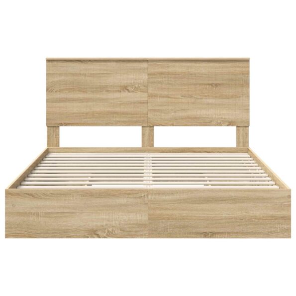 vidaXL Úložná posteľ Sonoma dub 160 x 200 cm Kompozitné drevo – Obrázok 8