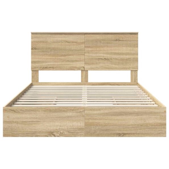 vidaXL Úložná posteľ Sonoma dub 150 x 200 cm Kompozitné drevo – Obrázok 8