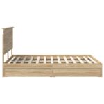 vidaXL Úložná posteľ Sonoma dub 150 x 200 cm Kompozitné drevo – Obrázok 9