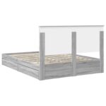 vidaXL Úložná posteľ Sivý Sonoma 150 x 200 cm Kompozitné drevo – Obrázok 10