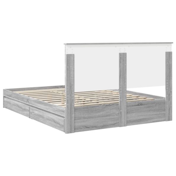 vidaXL Úložná posteľ Sivý Sonoma 150 x 200 cm Kompozitné drevo – Obrázok 10