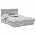 vidaXL Úložná posteľ Sivý Sonoma 150 x 200 cm Kompozitné drevo – Obrázok 2