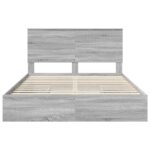 vidaXL Úložná posteľ Sivý Sonoma 150 x 200 cm Kompozitné drevo – Obrázok 8