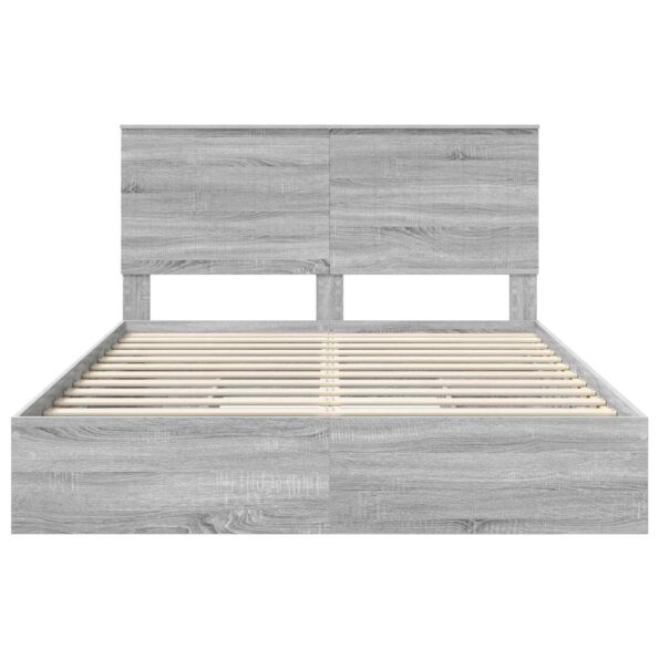 vidaXL Úložná posteľ Sivý Sonoma 150 x 200 cm Kompozitné drevo – Obrázok 8