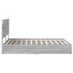 vidaXL Úložná posteľ Sivý Sonoma 150 x 200 cm Kompozitné drevo – Obrázok 9