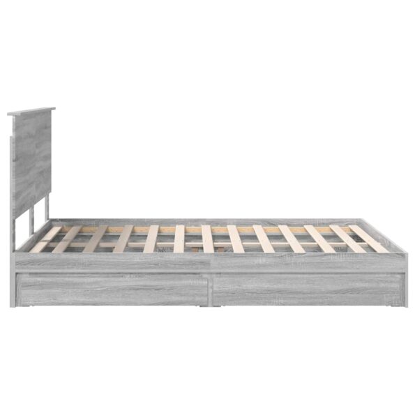 vidaXL Úložná posteľ Sivý Sonoma 150 x 200 cm Kompozitné drevo – Obrázok 9