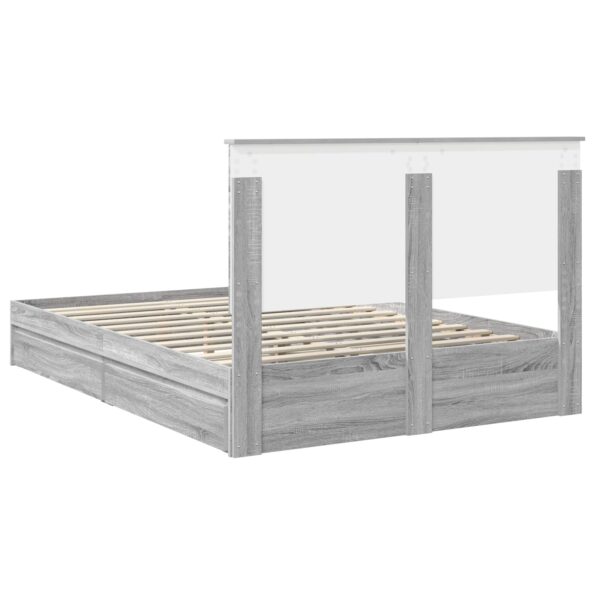 vidaXL Úložná posteľ Sivý Sonoma 140 x 200 cm Kompozitné drevo – Obrázok 10