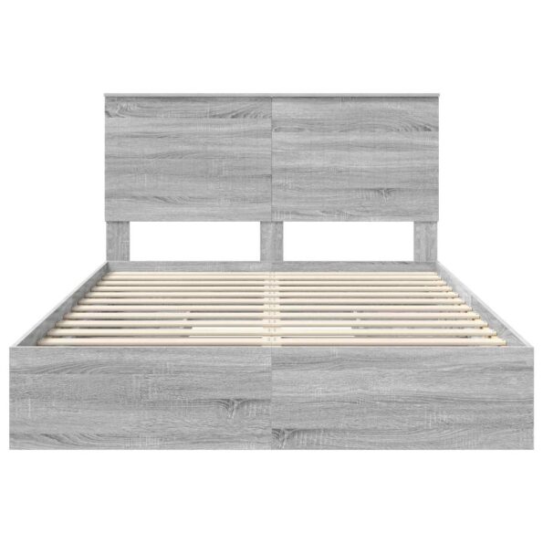 vidaXL Úložná posteľ Sivý Sonoma 140 x 200 cm Kompozitné drevo – Obrázok 8