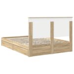 vidaXL Úložná posteľ Sonoma dub 140 x 190 cm Kompozitné drevo – Obrázok 10