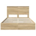 vidaXL Úložná posteľ Sonoma dub 140 x 190 cm Kompozitné drevo – Obrázok 8