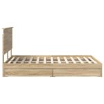 vidaXL Úložná posteľ Sonoma dub 140 x 190 cm Kompozitné drevo – Obrázok 9