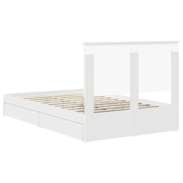 vidaXL Úložná posteľ so zásuvkou Biela 120 x 190 cm Kompozitné drevo – Obrázok 10