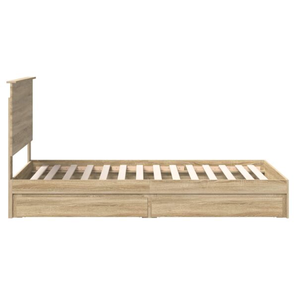 vidaXL Úložná posteľ Sonoma dub 100 x 200 cm Kompozitné drevo – Obrázok 9