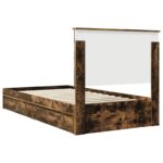 vidaXL Úložná posteľ Dymová dub 100 x 200 cm Kompozitné drevo – Obrázok 10