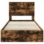 vidaXL Úložná posteľ Dymová dub 100 x 200 cm Kompozitné drevo – Obrázok 8