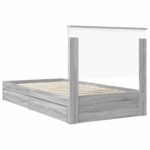 vidaXL Úložná posteľ Sivý Sonoma 100 x 200 cm Kompozitné drevo – Obrázok 10