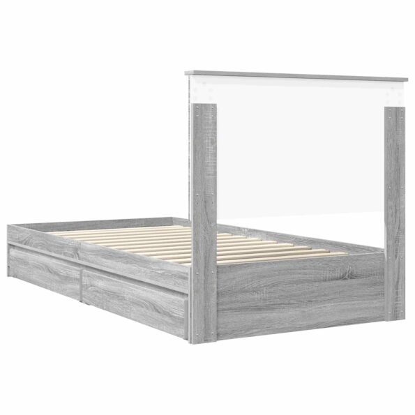 vidaXL Úložná posteľ Sivý Sonoma 100 x 200 cm Kompozitné drevo – Obrázok 10