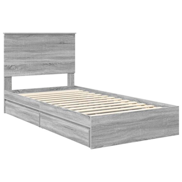 vidaXL Úložná posteľ Sivý Sonoma 100 x 200 cm Kompozitné drevo – Obrázok 4