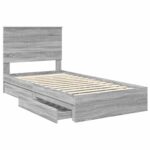 vidaXL Úložná posteľ Sivý Sonoma 100 x 200 cm Kompozitné drevo – Obrázok 5