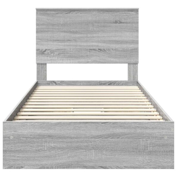 vidaXL Úložná posteľ Sivý Sonoma 100 x 200 cm Kompozitné drevo – Obrázok 8