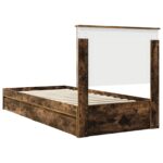 vidaXL Úložná posteľ Dymová dub 90 x 200 cm Kompozitné drevo – Obrázok 10