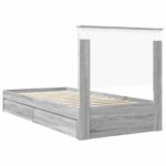 vidaXL Úložná posteľ Sivý Sonoma 90 x 200 cm Kompozitné drevo – Obrázok 10