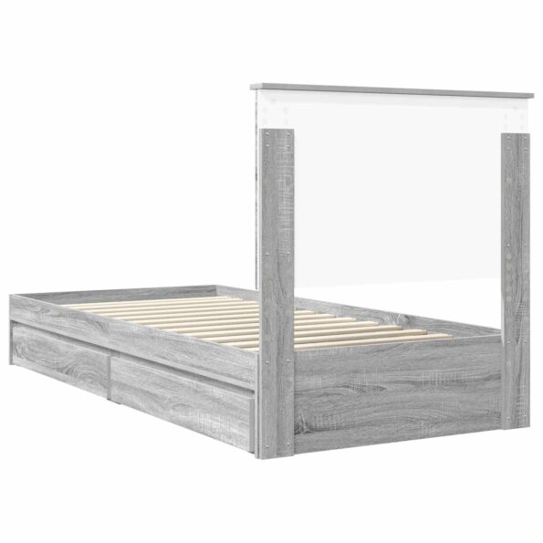 vidaXL Úložná posteľ Sivý Sonoma 90 x 200 cm Kompozitné drevo – Obrázok 10