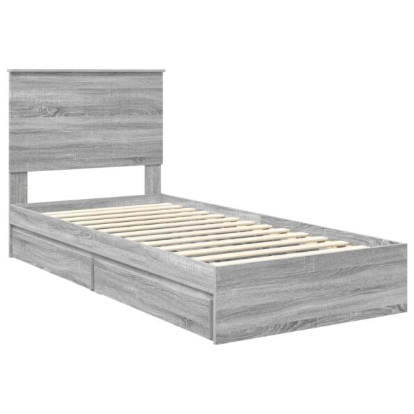 vidaXL Úložná posteľ Sivý Sonoma 90 x 200 cm Kompozitné drevo – Obrázok 4