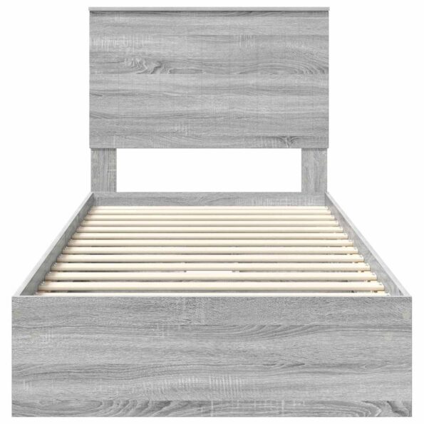 vidaXL Úložná posteľ Sivý Sonoma 90 x 200 cm Kompozitné drevo – Obrázok 8
