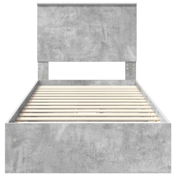 vidaXL Úložná posteľ Betónová šedá 90 x 190 cm Kompozitné drevo – Obrázok 8