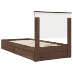 vidaXL Úložná posteľ Hnedý dub 90 x 190 cm Kompozitné drevo – Obrázok 10