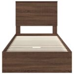 vidaXL Úložná posteľ Hnedý dub 90 x 190 cm Kompozitné drevo – Obrázok 8