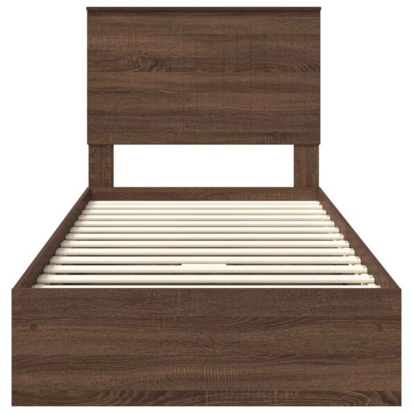 vidaXL Úložná posteľ Hnedý dub 90 x 190 cm Kompozitné drevo – Obrázok 8