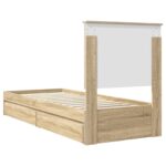 vidaXL Úložná posteľ Sonoma dub 75 x 190 cm Kompozitné drevo – Obrázok 10