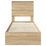 vidaXL Úložná posteľ Sonoma dub 75 x 190 cm Kompozitné drevo – Obrázok 8