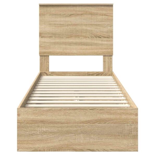 vidaXL Úložná posteľ Sonoma dub 75 x 190 cm Kompozitné drevo – Obrázok 8