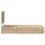 vidaXL Úložná posteľ Sonoma dub 75 x 190 cm Kompozitné drevo – Obrázok 9