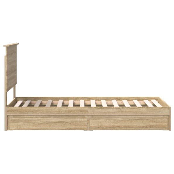 vidaXL Úložná posteľ Sonoma dub 75 x 190 cm Kompozitné drevo – Obrázok 9