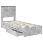 vidaXL Úložná posteľ Betónová šedá 75 x 190 cm Kompozitné drevo – Obrázok 5