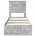 vidaXL Úložná posteľ Betónová šedá 75 x 190 cm Kompozitné drevo – Obrázok 8
