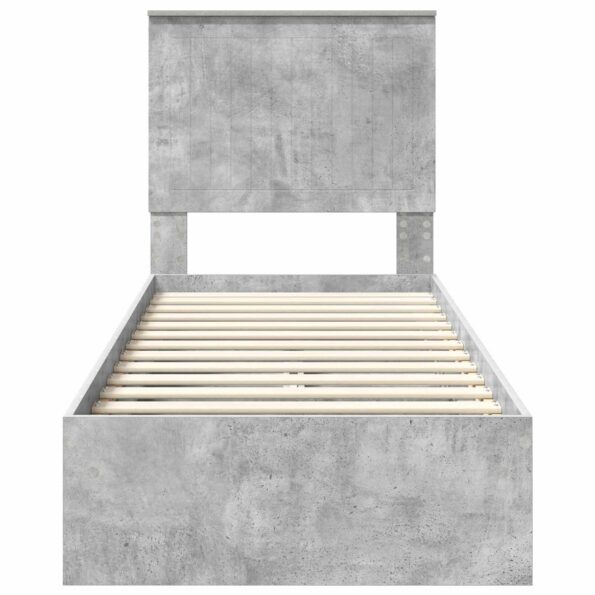 vidaXL Úložná posteľ Betónová šedá 75 x 190 cm Kompozitné drevo – Obrázok 8