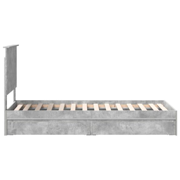 vidaXL Úložná posteľ Betónová šedá 75 x 190 cm Kompozitné drevo – Obrázok 9