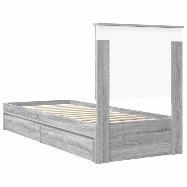 vidaXL Úložná posteľ Sivý Sonoma 75 x 190 cm Kompozitné drevo – Obrázok 10