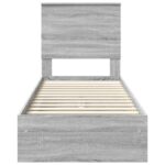 vidaXL Úložná posteľ Sivý Sonoma 75 x 190 cm Kompozitné drevo – Obrázok 8