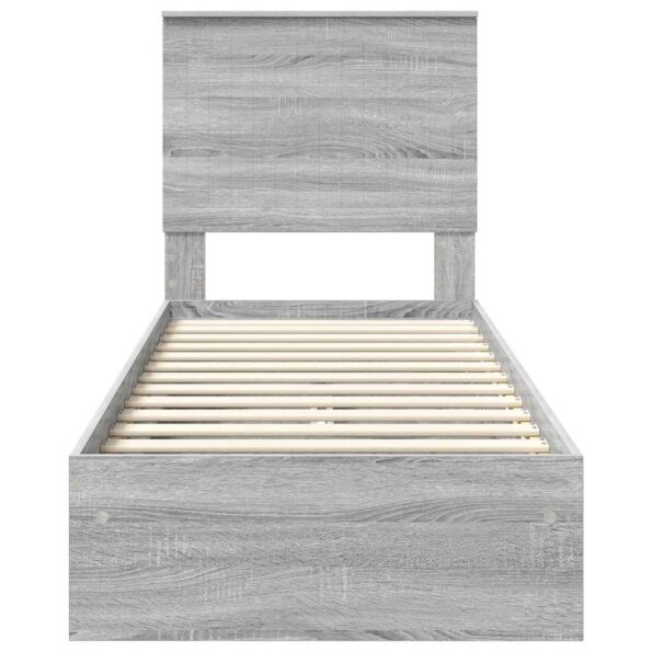 vidaXL Úložná posteľ Sivý Sonoma 75 x 190 cm Kompozitné drevo – Obrázok 8