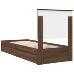 vidaXL Úložná posteľ Hnedý dub 75 x 190 cm Kompozitné drevo – Obrázok 10