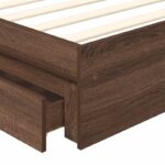 vidaXL Úložná posteľ Hnedý dub 75 x 190 cm Kompozitné drevo – Obrázok 11